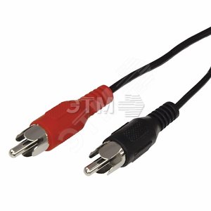 Шнур 2 RCA - 2 RCA, длина 7 метров, черный (etm17-0107)