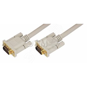 Шнур VGA - VGA с ферритами, длина 1,8 метра, серый (GOLD) (etm17-5503-4) - REXANT