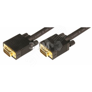 Шнур VGA - VGA с ферритами, длина 1,8 метра, черный (GOLD) (etm17-5503) - REXANT