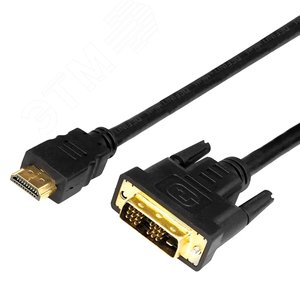 Кабель HDMI - DVI-D с фильтрами, 2 м., черный GOLD - REXANT