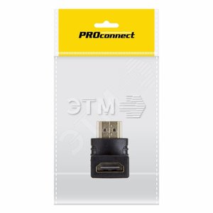 Переходник HDMI , гнездо HDMI - штекер HDMI, угловой,PROconnect (etm17-6805-7) - REXANT