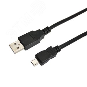 Кабель micro USB (male) штекер - USB-A (male) штекер, длина 3 метра, черный (PE пакет) | 18-1166-2 | REXANT - REXANT