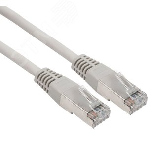 Патч-корд FTP категория 6 LSZH, длина 1 метр, экранированный, серый, - REXANT