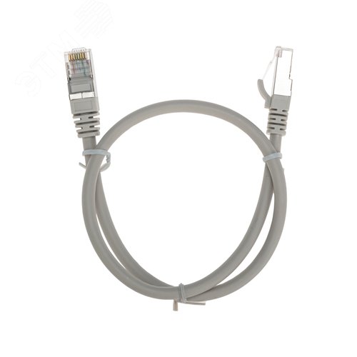 Патч-корд F/UTP CAT 6, RJ45-RJ45, 26AWG, LSZH, серый, 0.5м, - REXANT