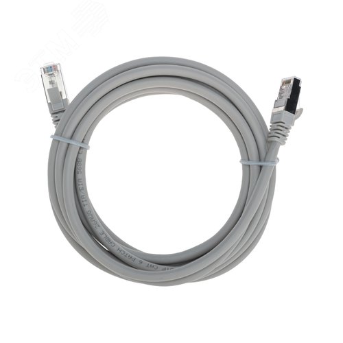 Патч-корд F/UTP CAT 6, RJ45-RJ45, 26AWG, LSZH, серый, 3м, - REXANT