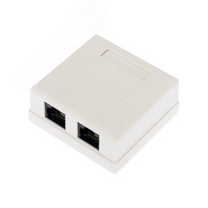 Розетка компьютерная внешняя 2-порта RJ-45 8P8C UTP неэкранированная кат6, - REXANT