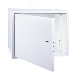 Шкаф настенный 19 АНТИВАНДАЛЬНЫЙ распашной 10U 600х500х500мм RAL7035, - REXANT