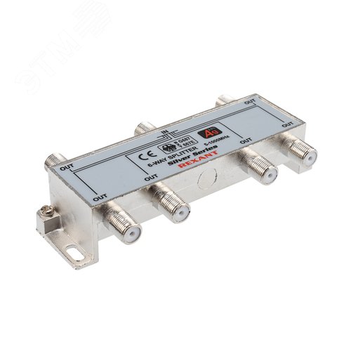 Делитель ТВ краб x 6 + 7шт. F BOX 5-1000 МГц Silver, - фото 3