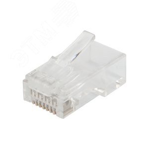 Разъем сетевой LAN на кабель штекер 8Р8С (Rj-45) под обжим категория 6 (10шт) (etm06-0085-A10) - REXANT