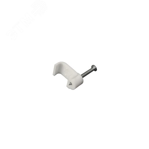 Крепеж кабеля плоский 10х4 мм, белый (50 шт/уп)