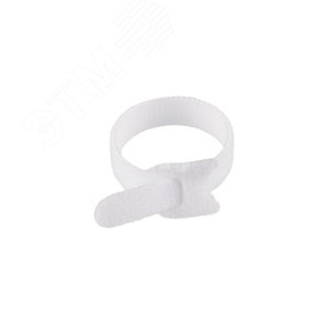 хомут-липучка многоразовый 150х12 мм, белый (1уп - 12шт) (etm07-7151)