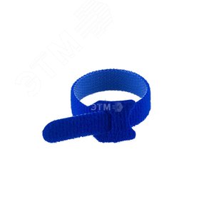 хомут-липучка многоразовый 150х12 мм, синий (1уп - 12шт) (etm07-7155) - REXANT