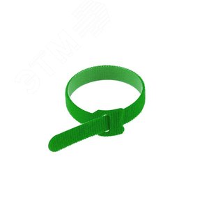 хомут-липучка многоразовый 230х13 мм, зеленый (1уп - 12шт) (etm07-7213)