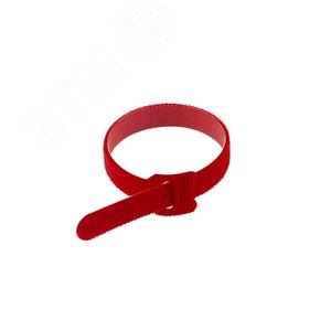 хомут-липучка многоразовый 230х13 мм, красный, (1уп - 12шт) (etm07-7214) - REXANT