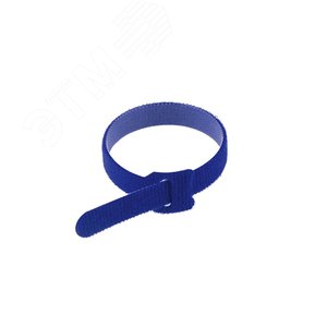 хомут-липучка многоразовый 230х13 мм, синий (1уп - 12шт) (etm07-7215) - REXANT