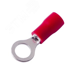 Наконечник кольцевой изолир  5.3 мм 0.5-1.5 кв мм (НКи 1.5-5 НКи 1,25-5) крас, REXANT