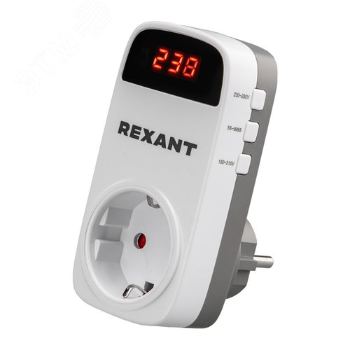 Реле напряжения «вилка-розетка» c дисплеем 16А | 10-6040 | REXANT - REXANT