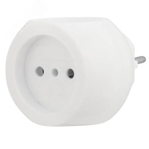 Тройник электрический Шар 220 В, 6 А, белый - REXANT