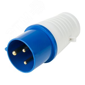 Вилка 023 переносная 2Р+РЕ 32А 220В IP44, REXANT - REXANT