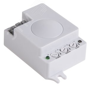 Датчик движения потолочный микроволновый ДДПМ02 180/360 1200 Вт 3-2000Лк 1-8м 10-720 секунд 5,8 ГГц