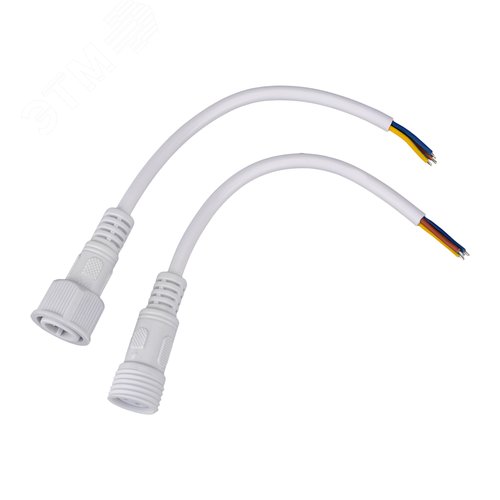 Соединительный кабель (3pin) герметичный (IP67) 3х0.5кв мм белый - REXANT