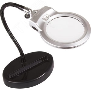 Лупа  с LED подсветкой, 90 мм, с ложементом (etm12-0257) - REXANT