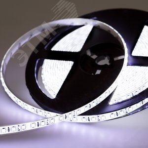 LED лента уличная силикон, 8мм, IP65, SMD 2835, 120 LED/m, 12V, белая (141-365) - фото 2
