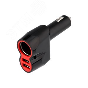 Автозарядка в прикуриватель АЗУ 2хUSB+гнездо 12-24 V 5 V 1000 mA - REXANT
