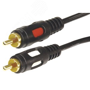 Шнур 2 RCA - 2 RCA, 1.5 м., черный GOLD - REXANT