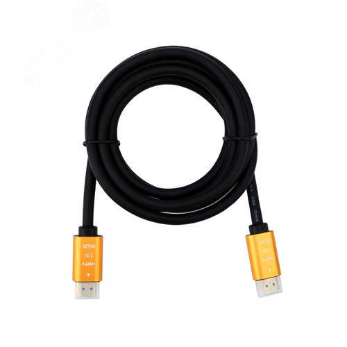 Кабель HDMI - HDMI 2.0, 2м., Gold - фото 2