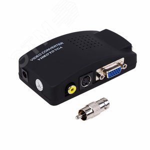 Конвертер BNC\RCA + S-video на VGA (в комплекте переходник гн. BNC – шт. RCA),, - REXANT