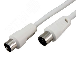 Шнур ТВ гнездо - ТВ штекер. длина 15 метров. белый,