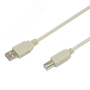 Кабель USB (шт. USB B - шт. USB A), 3м., серый - REXANT
