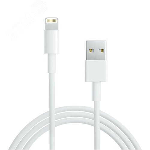 USB кабель для iPhone 5/6/7 моделей шнур 1 м белый | 18-1121 | REXANT - фото 2