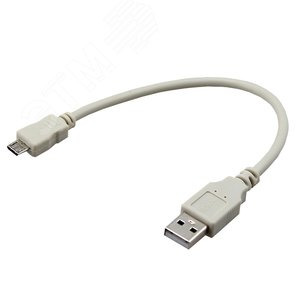 Кабель USB (шт. micro USB - шт. USB A) 0.2 м, серый, 18-1162, - REXANT