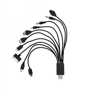 Шнур USB 10 в 1: 5P,5P,DC2.0,micro USB,DC4.5,DC3.5,Samsung G600,iPhone4,micro USB - REXANT