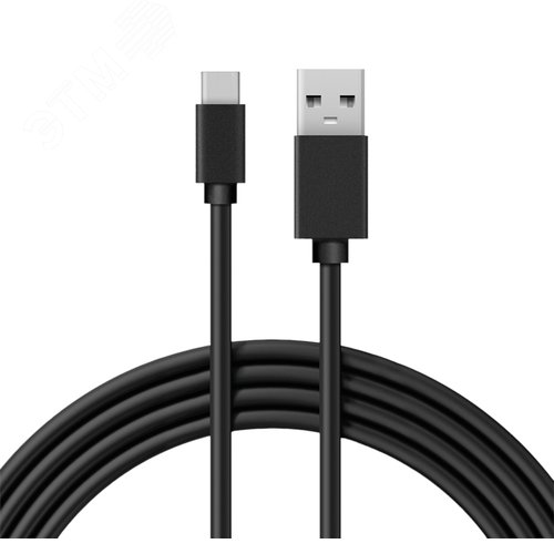 Кабель USB-Type-C, PVC, black, 1m, 18-1881,