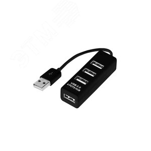 Разветвитель USB на 4 порта черный | 18-4103 | REXANT - REXANT