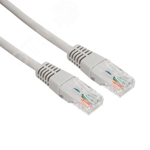 Патч-корд U/UTP. категория 5e. RJ45-RJ45. неэкранированный. LSZH серый. 5 м,
