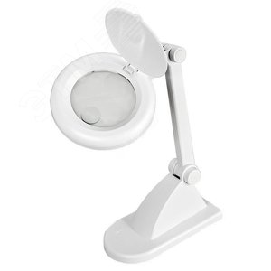 Лупа настольная 3D+12D с подсветкой, белая - REXANT