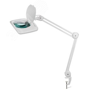 Лупа на струбцине , квадратная, 5D, 60 SMD LED