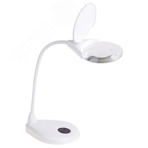 Лупа настольная 3D с подсветкой 3 LED, сенсорная регулировка яркости, Эксперт, диаметр 125мм - REXANT