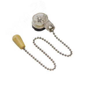 Выключатель для настенного светильника c деревянным наконечником ''Silver''