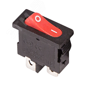Выключатель клавишный 250V 6А (2с) ON-OFF красный Mini | 36-2051 | REXANT