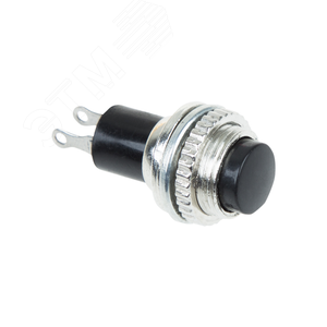 Выключатель-кнопка металл 220V 2А (2с) (ON)-OFF ?10.2 черная Mini | 36-3330 | REXANT - REXANT