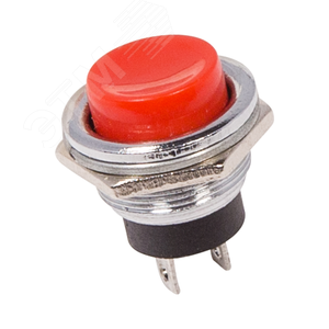Выключатель-кнопка металл 250V 2А (2с) (ON)-OFF ?16.2 красная | 36-3351 | REXANT - REXANT