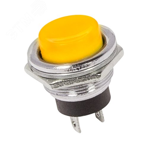 Выключатель-кнопка металл 250V 2А (2с) (ON)-OFF ?16.2 желтая | 36-3354 | REXANT - REXANT