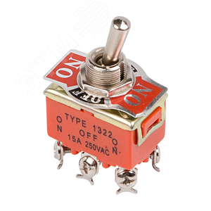 Тумблер 250V 15А (6c) ON-OFF-ON двухполюсный | 36-4132 | REXANT - REXANT