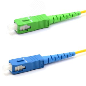 Патч-корд оптический переходной SM. 9/125 OS2. SC/APC-SC/UPC. Simplex. LSZH. 3м, - REXANT