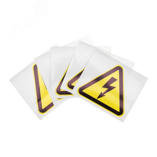 "Наклейка знак Опасность поражения электротоком""  100*100*100 мм"", REXANT" 2